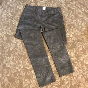 Ecru SZ 0 Brown Snake Skin Print Skinny Pants